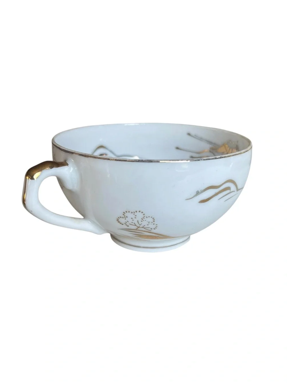 Vintage Japanese Kutani Porcelain Geisha Teacup